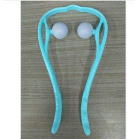 Multifunctional Manual Six-wheel Neck Massager Massage Relieve Roller Massage Tool (Option: Light neck blue)