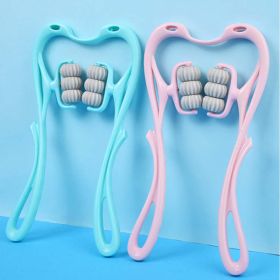 Multifunctional Manual Six-wheel Neck Massager Massage Relieve Roller Massage Tool (Option: A set)
