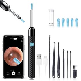 Ear Wax Removal Ear Cleaner With 1080P Camera FSA HSA Black (Option: BLACK)
