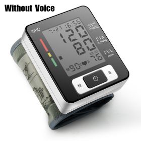 Wrist Blood Pressure Machine With Adjustable Wrist Cuff & 90 Reading Memory For Home & Clinical & H (Option: Without Voice)
